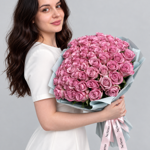 Букет из 51 розовой розы 2