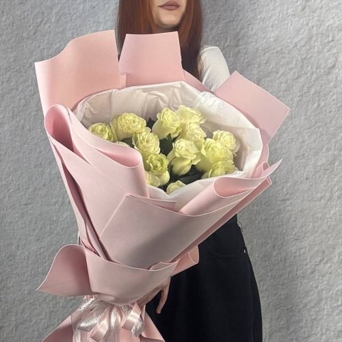 Букет-гигант роз премиум класса сорт Мондиаль Эквадор (М)