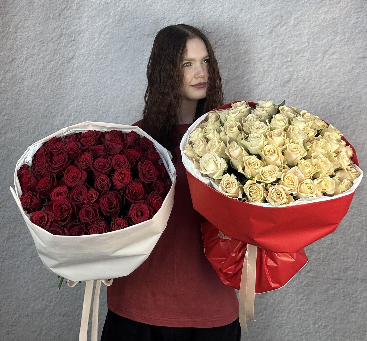 Букет из 51 красной розы Кения (M) — изображение 2