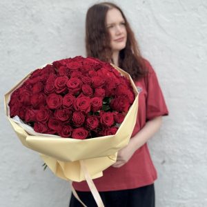 Букет из 101 красной розы Кения (L)