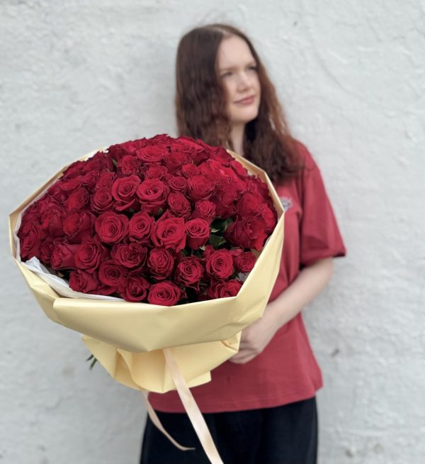 Букет из 101 красной розы Кения (L)
