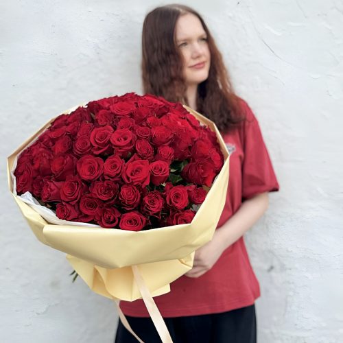 Букет из 101 красной розы Кения (L)