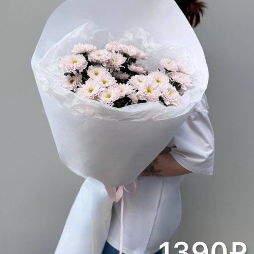 Букет-гигант из пушистых хризантем