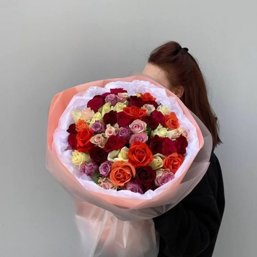 Букет из 51 розы Кения Mix (M)