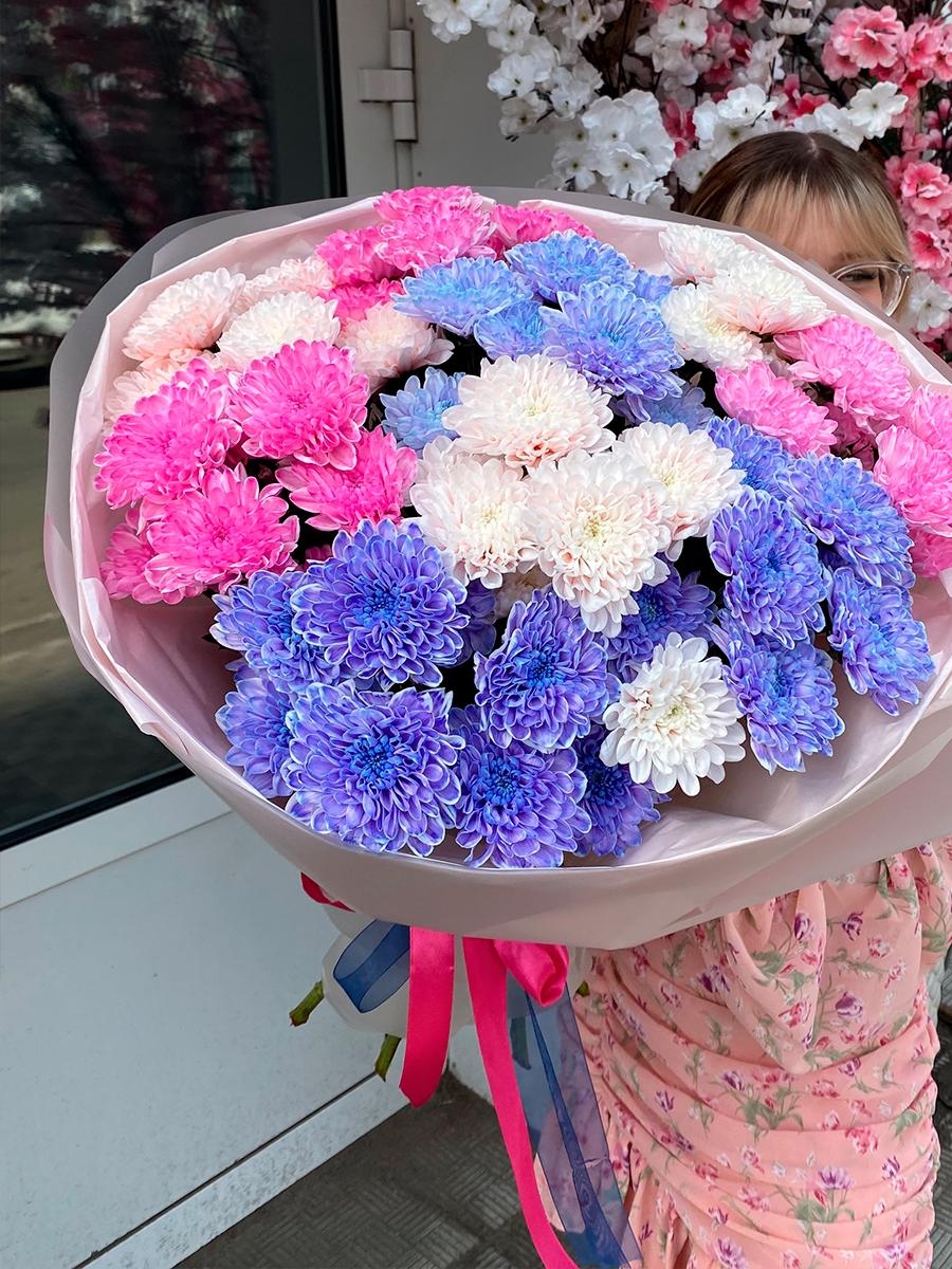 Букет хризантем "Шикарный микс" — изображение 2