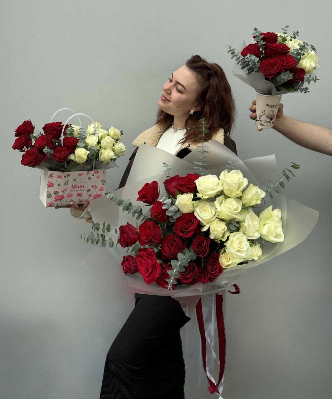 Сборный букет — коллекция "Я+Ты" (Размер S) — изображение 2