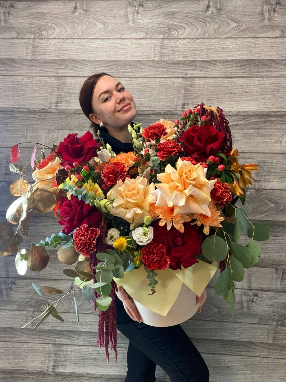 Осенний wow-букет в коробке