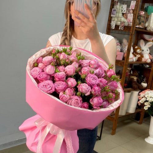 Букет из кустовых роз "От всей души"