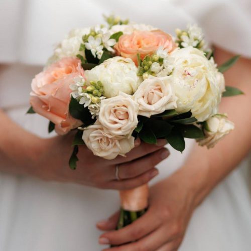 Свадебный букет №10 + бутаньерка