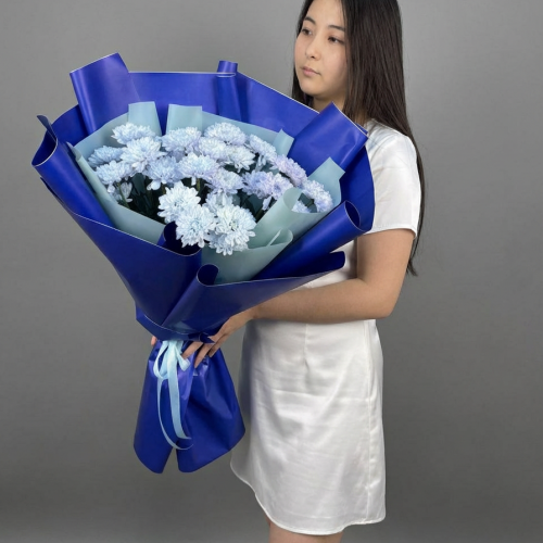 Букет-гигант из пушистых хризантем