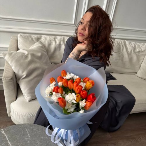 Букет "Оранжевый Поцелуй"